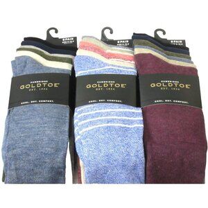 Gold Toe Men's Pack of 6 Pairs Cambridge Cool Comfort Dress Casual Socks NWT